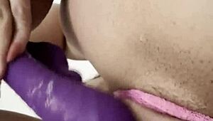 beautiful latina relaxes with self-massage on rainy afternoon