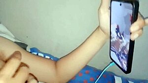 Neighbor Enters Room During Video Call And Fucks Creamy Pussy