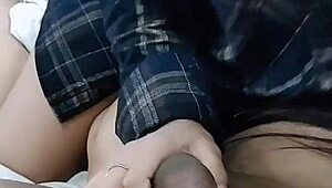 Wow, cute athletic girl sucks cock like a lollipop at work!