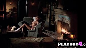 Beautiful MILF Christine Smith rips off her clothes to reveal her naked curvy body