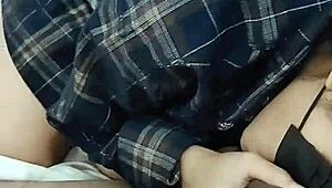 Wow, cute athletic girl sucks cock like a lollipop at work!