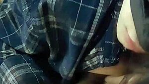 Wow, cute athletic girl sucks cock like a lollipop at work!