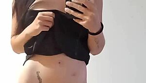 Big natural tits on display