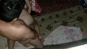 Intense Couple Sex with Huge Monster Cock Bareback in POV, Filling Her Vagina with Cum as Gay Amateurs Go Wild Without Condom