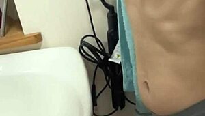 Wife's Nipples Pinched and Licked After Shower Sex