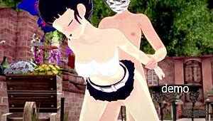 Kanao Tsuyuri gets fucked in Kimetsu no Yaiba demo with big tits