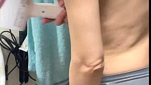 Wife's Nipples Pinched and Licked After Shower Sex