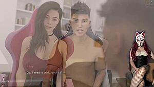 Steps of debauchery 34 features a gamer girl with big tits in stockings.