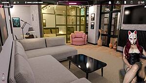 Steps of debauchery 34 features a gamer girl with big tits in stockings.