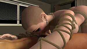 Bald Slave Sucks Cuck