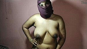 stepmom gives back massage to stepson