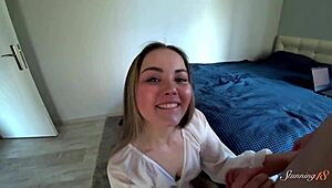 Chubby Teen Rides Huge Dick