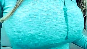 Bimbos engaging in webcam activities with fingering and masturbation