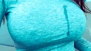 Bimbos engaging in webcam activities with fingering and masturbation