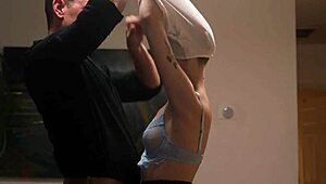 hot blonde shares her breeze life with a shy teen