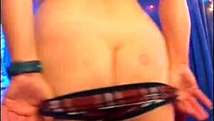 hotwife steffi dances her pussy in christmas costume for voyeur pmv