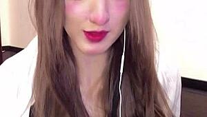 she streams while masturbating, her busty ladyboy body on full display