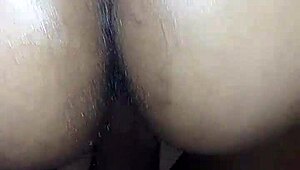 The ebony wife bends over for doggystyle action