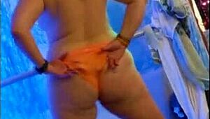 hotwife steffi dances her pussy in christmas costume for voyeur pmv