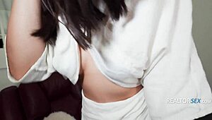 Petite Asian slut gets hardcore POV pussy fuck at housewarming