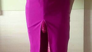 Misr4 in Burgundy Lingerie Close-Up