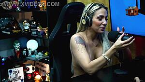 The Podcast Didn't Even Start And Bruna Lambertini Got Totally Naked, Ruan Babou - Pópum No Barraco Completo No Sheer - Red!