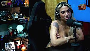 The Podcast Didn't Even Start And Bruna Lambertini Got Totally Naked, Ruan Babou - Pópum No Barraco Completo No Sheer - Red!