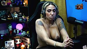 The Podcast Didn't Even Start And Bruna Lambertini Got Totally Naked, Ruan Babou - Pópum No Barraco Completo No Sheer - Red!