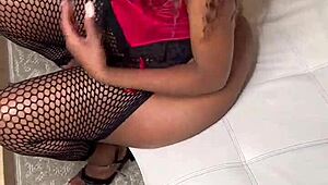 nyaboke struts around flaunting her big ass and bubble butt in this narrative