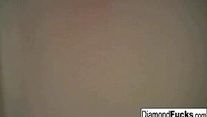 Diamond gets wet and wild in the shower with some solo masturbation.