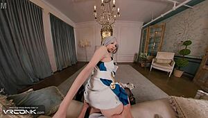 Vr Conk Skinny Bronya In Stockings Gets Fucked With Moans In Honkai Star Rail Cosplay Parody!