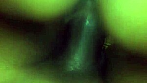 Teen receives huge creampie after riding black cock.