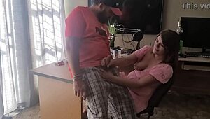 I’m just playin’ with his cock in my dress, oops!