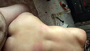amateur mexican couple has sex by fireplace