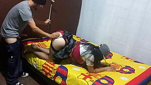 I found my mother-in-law masturbating! She begged me to help finish the homemade porn video!