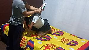 I found my mother-in-law masturbating! She begged me to help finish the homemade porn video!