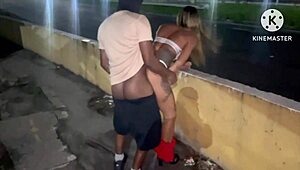 Wife Gets Fucked by Black Guy in Real Amateur Street Sex!