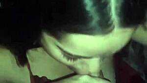 Novinha Debora Prado Gives Deep Blowjob To Brunette Friend At Night