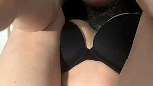 In this interracial scene, the cuckold watches his wife squirt for her black master