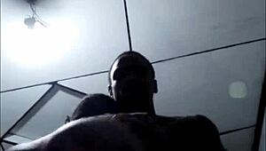 african teen 18+ slobbers on dick with phat lips