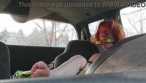 How does my sissy crossdresser handle this ballbusting punishment?