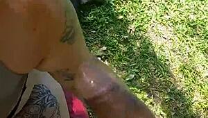 She starts the morning with a blowjob, swallowing like a chubby slut.