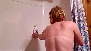 A sneaky video captures me preparing for a relaxing shower in the bathroom.