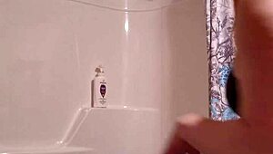 A sneaky video captures me preparing for a relaxing shower in the bathroom.