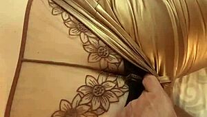 French amateur in spandex lingerie gets blowjob, rimming, pussy pounding, and dirty talk