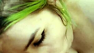 Nikki Greaves sucks that huge goth cock.