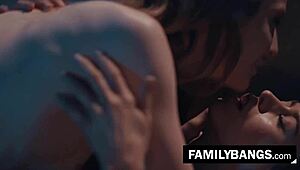 Hell Yeah! Romantic Night Turns Wild with Stepsister Karla Kush and Jill Kassidy!