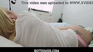 Gorąca przyrodnia siostra Tristan Summers głaszcze pervy przyrodniego brata w dużych cyckach nastolatka 18+ POV tabu seks! Amerykański tyłek bierze wszystko.