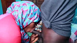 Big dick fucking Yoruba wife with big butt. She sucks and gets cumshot.