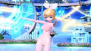 kagamine rin's love song project diva nude mod reveals her full goddess body